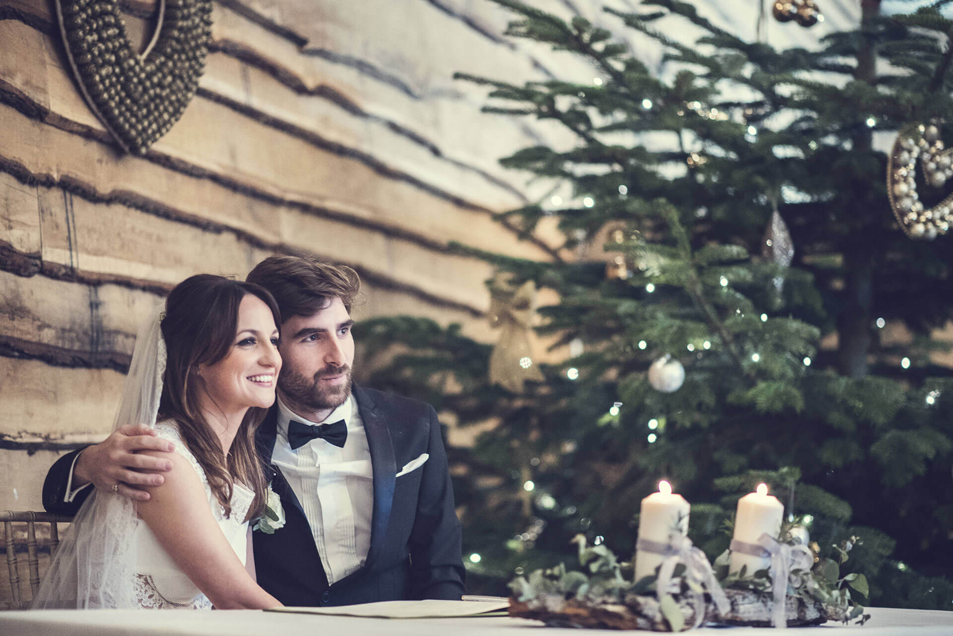 We loved how Sarah & Matt transformed the barn into their own winter wonderland. Photography courtesy of Ben Robinson <a href="http://www.thomasthomasphotography.co.uk/" target="_blank">http://www.thomasthomasphotography.co.uk/</a>