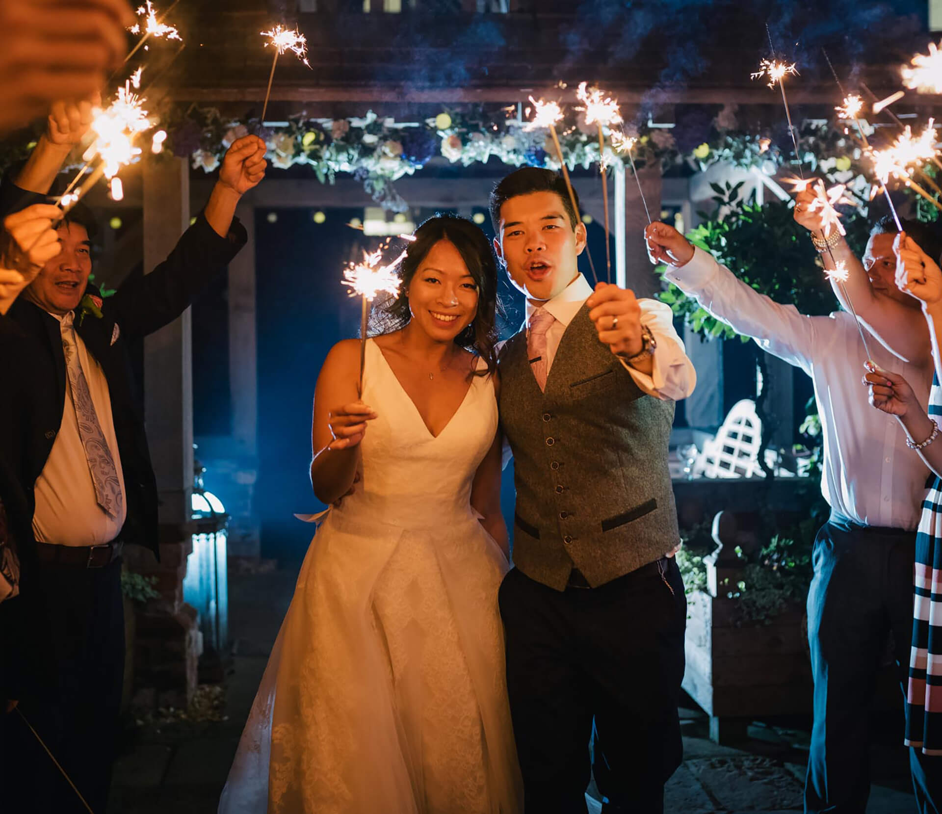 the wonderful Christine and Phil enjoying the sparkle. Captured by <a href="http://www.stottandatkinson.com/" target="_blank">Stott and Atkinson</a>